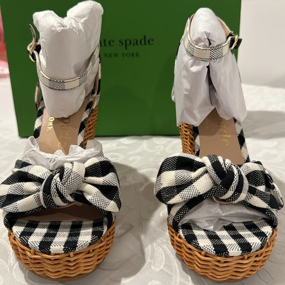 🎉HP🎉 ♠️Kate spade “Tianna” Wicker Sandal. Ladies 8.5 - Picture 7 of 15